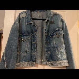 Free people oversized denim jacket